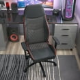 thumbnail image 3 of Gra Faux Leather Gaming Chair Desk Seat, Black and Red, 3 of 8