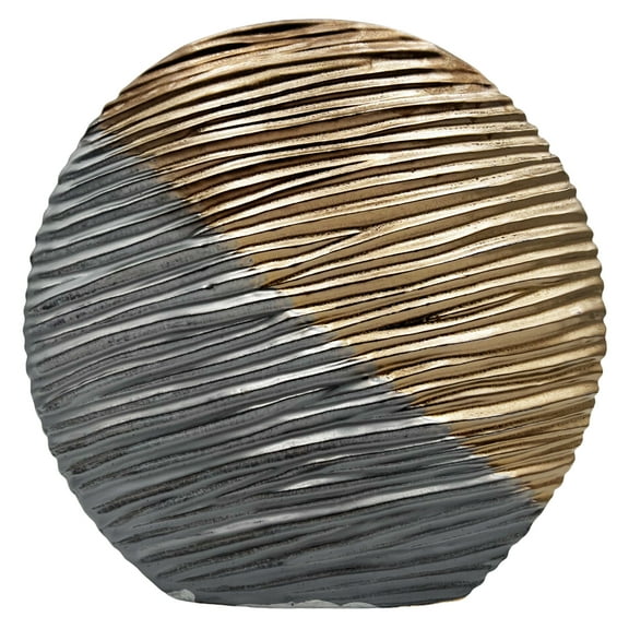 Bergamo Art 12 Inch Tall Brown and Gray Ceramic Vase