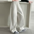 thumbnail image 4 of Girl Sweatpants Girls' Activewear Girls Casual Pants Spring Fall Wide Leg Joggers Loose Fit Sporty Trousers for Kids Comfortable Elastic Waist Everyday Outdoor Wear, 4 of 7