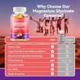 thumbnail image 4 of Magnesium Glycinate Gummies 600mg, Non-GMO, Gluten-Free, Magnesium Gummies for Adults & Kids, Sleep, Relaxation & Focus, 3 in 1 Flavor, 60 Count, 4 of 9