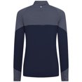 thumbnail image 3 of Women's Levelwear Navy Milwaukee Brewers Classic Stripes Insignia 2.0 Raglan Quarter-Zip Top, 3 of 3