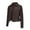 Coffee, variant on Barn Coats Womens Leather Brown Plus Size Jacket Outerwear Women Fall Clothes M