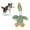 Green, variant on Indestructible Dog Toy with Squeaker, QQZ Durable Cuddly Chew Toy for Puppies, Soft Teething Interactive Plush Dog Ball for Small Medium Dogs to Relieve Boredom Anxiety, Brown