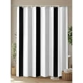 thumbnail image 4 of Shower Curtains for Bathroom-60"x72", Black and Grey Line Waterproof Bath Curtain Grommet Shower Curtain Set with Hooks, Modern Stripes Minimalist Art Washable Bath Accessories, 4 of 6