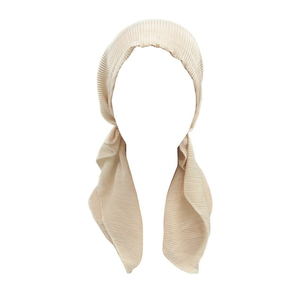 Outfmvch Head Coverings,Chemo Hats Turbans Head Hat Cap Ethnic Pre Tied Braid Hair Cover Wrap Turban Headwear Hat Hair Scarves Head Scarf White One Size