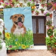 thumbnail image 3 of Hello Spring Floral with Dog Cute Labrador Dog Garden Flag Summer Flower Home Decor Yard Banner for Outside 28 x 40 Inch Double Side, 3 of 6