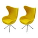 thumbnail image 1 of Inicio Silla de Oficina Flocada de Respaldo Alto de Plástico Amarillo, 1 of 8