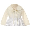 thumbnail image 2 of cozy long sleeve bolero jacket cover - ivory girl 10, 2 of 2