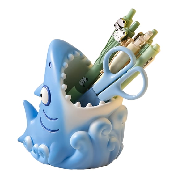 Ksruee Shark Toothbrush Holder Compact Resin Storage Organization Safe Tooth Brush Holder for Kids Boy Girl Adults Home Indoor Bathroom Kitchen intensely