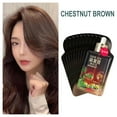 thumbnail image 4 of Clearance!Plant Based Hair Dye Shampoo, Plant Extract Non-damage Hair Dye Cream, Hair Dye Korean, Bubble Plant Hair Dye Shampoo 30ml 10packs(Dark brown), 4 of 10