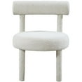 thumbnail image 4 of Meridian Furniture Parlor Cream Boucle Fabric Accent Chair, 4 of 7