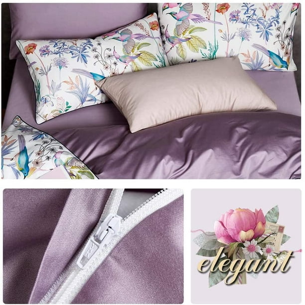 Levtex Home - Bettina Floral Duvet Cover - Full/Queen - Teal, Blue, Green,  Mauve, Cream - Duvet Cover (88 x 92in.) - Cotton