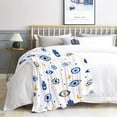 thumbnail image 7 of Yibo Evil Eye Pattern Blanket Flannel Soft and Comfortable Anti-static Bed Sofa Blanket, 7 of 7