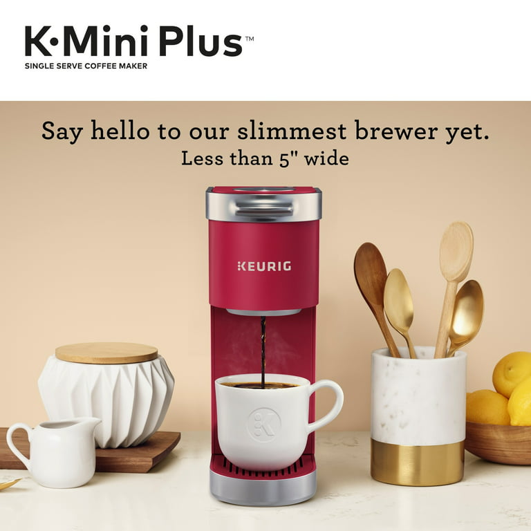 Keurig K10 Mini plus Coffee Maker, Red, Cleaned and Descaled + Kcup Holder  combo