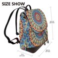 thumbnail image 2 of Balery Round Mandala Mochila de Cuero para Mujeres, Gran Capacidad, Bolsa de Viaje Multifuncional, Mochila de Cuero y Bolsa de Hombro para Mujeres, 2 of 4