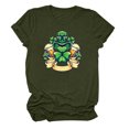 thumbnail image 3 of Guluxicc T-Shirts for Women Casual Crewneck Short Sleeve Shirt St Patrick Day Shamrock Graphic Printed Pullover Tops, L, 3 of 3