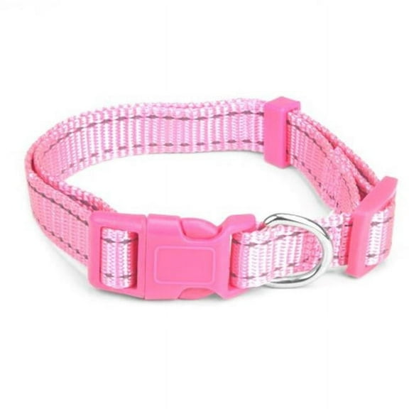 BrybellyHoldings ACLR-004 Small Adjustable Reflective Dog Collar - Pink