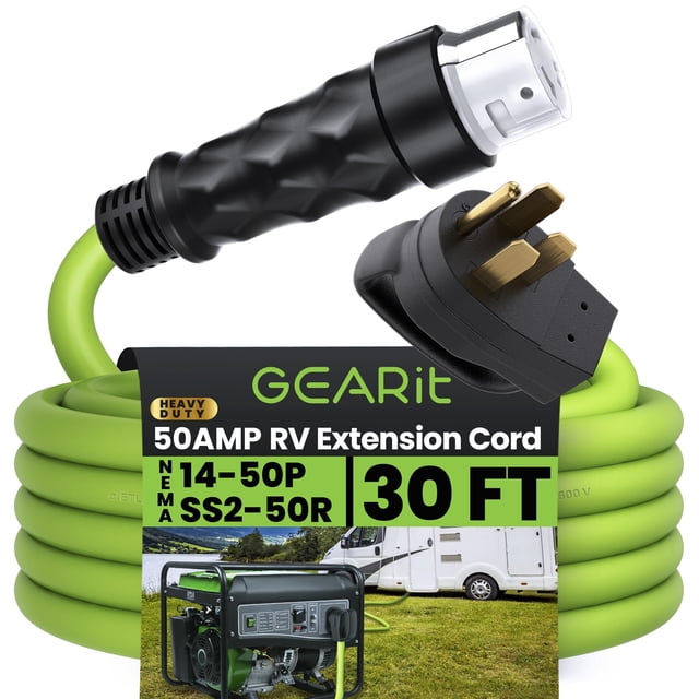 Cable de extensión GEARit de 9 m, 50 A, NEMA 14-50P a SS2-50R