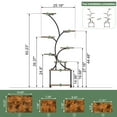 thumbnail image 3 of Wdmiya Plant Stand Indoor With 6 Pcs Grow Lights, 8 Tiered Indoor Plant Shelf, 60" Tall Plant Stand For Indoor Plants Multiple, Metal Plant Flower Holder, S-Shaped Plant Rack For Home, Patio, 3 of 9
