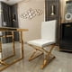 thumbnail image 2 of Golden Stainless Steel Frame Dining Chair Set Of 4 Leather Backrest Office Kitchen Bedroom Chairs Modern Dining Table And Stool My Lux Decor Round, 2 of 10