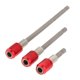thumbnail image 5 of Juego de 3 portapuntas agonales, de alta calidad y duraderos, fabricados en acero inoxidable rojo Sharpla Destornillador Broca, 5 of 6