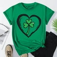 thumbnail image 5 of El Día de San Patricio Manga Corta Cuello Redondo Suéter Casual Top, Ligero 95% Poliéster 5% Blusa de Spandex para Vacaciones Y Uso Diario, Tops de Mujer Casual, 5 of 5