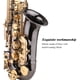 thumbnail image 2 of Saxofón Saxofón Eb Mi bemol Saxofón alto Sax Cuerpo de latón niquelado con grabado Llaves de nácar Instrumento de viento de madera con estuche de transporte Cepillo de tela para pulir Correas de cuell TOMSHOO Saxofón, 2 of 6