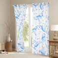 thumbnail image 3 of jejeloiu Chic Bow Tie Blackout Curtains Set of 2 (52x84 Each),Blue Bowknot Heart Print Window Curtains For Girl Teens, 3 of 6