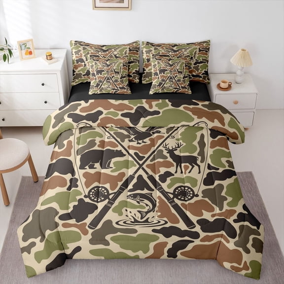 Castle Fairy Woodland Animal Twin Bedding Sets,Fishing And Hunting Bedding Comforter Set