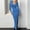 Blue, variant on Gspmoly Women Dresses, Women'S Versatile Turndown Collar Solid Color Fashion Tight Fitting Cutout Dress Sundresses for Women Deals of The Day