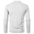 thumbnail image 4 of Inglocry Henley Long Sleeve Shirts for Men, Regular-Fit Solid Color Basic Button Down Shirts Soft Basic Tops White 2XL, 4 of 7