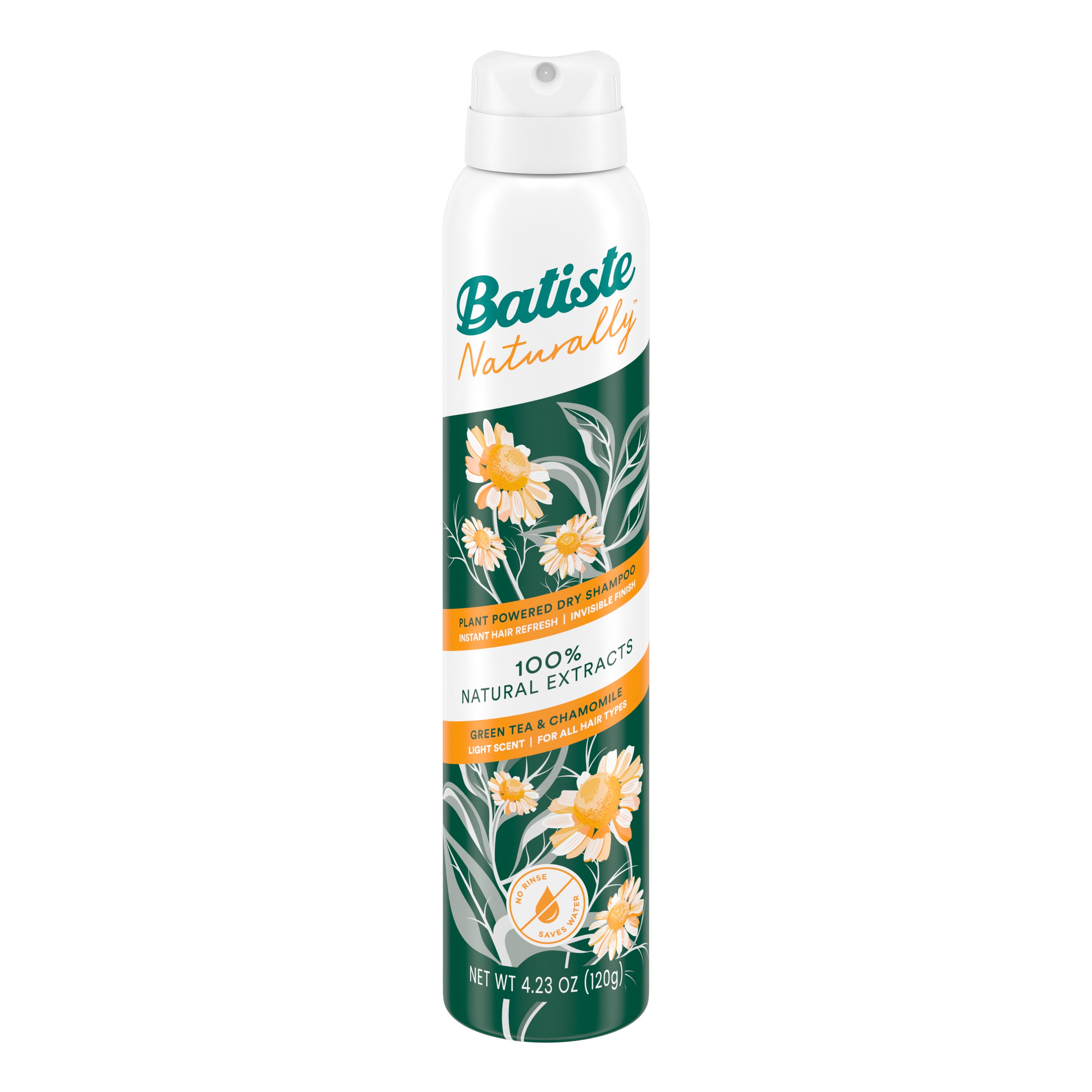 Batiste Naturally Dry Shampoo Green Tea & Chamomile 4.23oz.