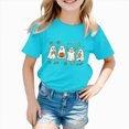 thumbnail image 2 of xaweyi Kids Girls Halloween Crew Neck T-Shirt Four Ghost Pattern Short Sleeve Daily Casual Graphic Tee, 2 of 6