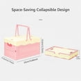 thumbnail image 2 of GIXUSIL 1 Pack Foldable Storage Box Pastel Pink Plastic Crates Multipurpose Collapsible Bins with lids Cute Organization Basket for Home Office Kitchen Picnic Camping 9.8×6.7 inch, 2 of 8