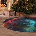 thumbnail image 6 of Yiaed Neon Spectrum Cat Portrait Print Christmas Tree Skirt , Tree SkirtsTree Mat for Christmas Winter Holiday Indoor Decorations-30", 6 of 7