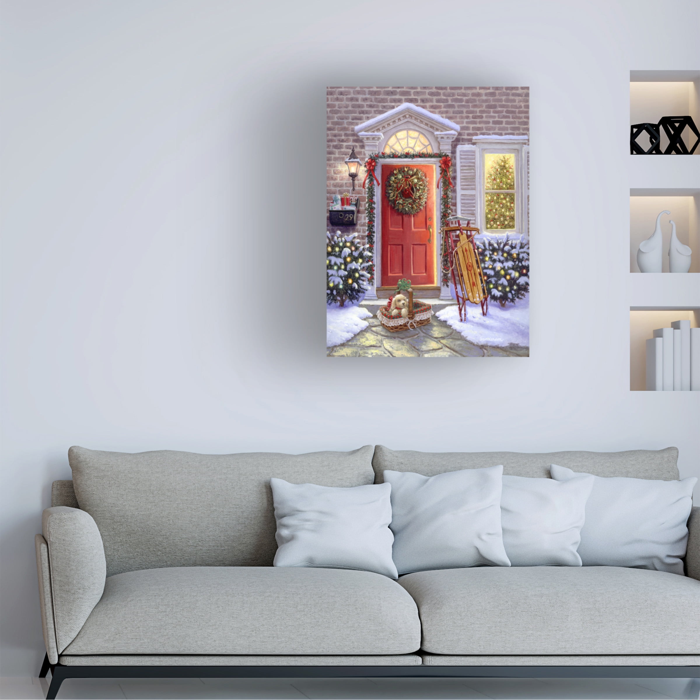 Ruth Sanderson 'Christmas Doorway' Canvas Art