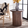 thumbnail image 2 of SAFAVIEH Devin Amish Round Pedestal Accent Table, Dark Oak (20 in. W x 20 in. D x 21 in. H), 2 of 7