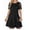 *Black, variant on ClodeEU Women's Sequin Lace Short Sleeve A Line T-Shirt Dress ,Casual Swing Dress Black,Womens Plus L