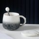 thumbnail image 4 of Taza de agua de 400ml, Taza de cerámica con panda en relieve de dibujos animados con tapa, cuchara para el hogar, taza de café con leche de alto valor para hombres y mujeres, 4 of 5