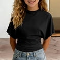 thumbnail image 7 of Kids T Shirts Short Sleeve Crewneck Y2k Tops Basic Tees Girls Cute Tops, Size 3-14 Years, 7 of 7