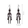 thumbnail image 2 of Pendientes para mujer, regalos para mujer, aretes colgantes vintage de calavera y esqueleto para mujer, accesorios de joyería gótica de bruja para Halloween, aretes modernos pequeños para mujer, 2 of 3