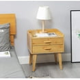 thumbnail image 5 of Maydear Nightstand with 2 Drawers for Bedroom, Bamboo Morden Bedside Table with Legs, Minimalist and Practical End Side Table End Table for Bedroom, Living Room, Natural Color, 5 of 6