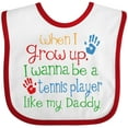 thumbnail image 3 of Inktastic Tennis Player Like Daddy Boys or Girls Baby Bib, 3 of 4