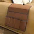 thumbnail image 3 of Hevirgo Storage Hanging Bag Sofa Armrest Organizer with 6 Pockets Recliner Couch Organizer Caddy Remote Control Holder, 3 of 8