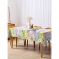 thumbnail image 3 of Easter Bunny Rectangle Tablecloth, Spring Colorful Eggs Flower Branch Plaid Waterproof & StainResistant Tablecloth, Washable Oil-proof Table Cover for Dining/Party/Wedding/Camping/Buffet 54x108 In, 3 of 9