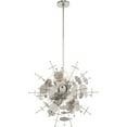 thumbnail image 3 of 6 Light Polished Chrome Pendant Chandelier with Chrome Discs & Glass Discs Shade, 3 of 5