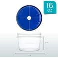 thumbnail image 3 of SUMMIT [16 oz 10 Pack] Twist Top Deli Containers Clear bottom With blue Top Twist on Lids Reusable, Stackable, Food Storage Freezer Container, 3 of 14