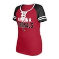 thumbnail image 2 of Women's New Era  Cardinal Arizona Cardinals Raglan Lace-Up T-Shirt, 2 of 3