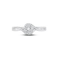 thumbnail image 2 of 10kt White Gold Womens Round Diamond Solitaire Promise Ring 1/10 Cttw, 2 of 4