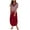 A0810-Red, variant on QUINDOS Dresses for Women V-neck Sundress Casual Short Sleeve Sun Dresses Summer Gradient Color Pockets Striped Long Maxi Dresses for Women